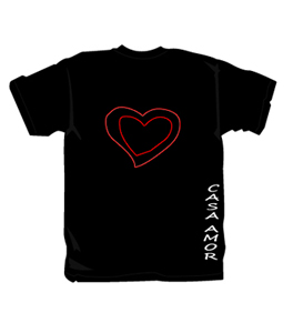 Casa Amor T-Shirt (Black/Red Outline)