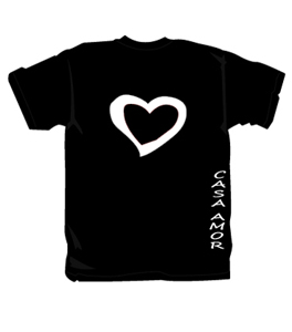 Casa Amor T-Shirt (Black/White Outline)